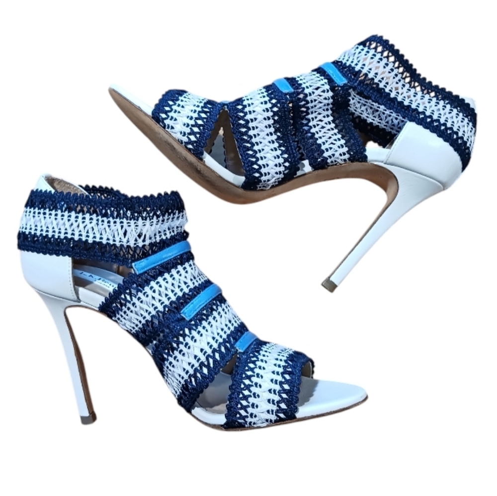 L.K. Bennett Eloise Crochet High Heels - Picture 2 of 14
